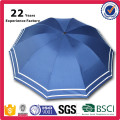 Prix ​​de gros pas cher bleu logo personnalisé impression télescopique entreprise Compact parapluie pliant pour la pluie